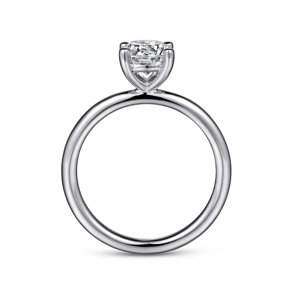 14K White Gold Round Solitaire Engagement Ring Image 2 Van Adams Jewelers Snellville, GA