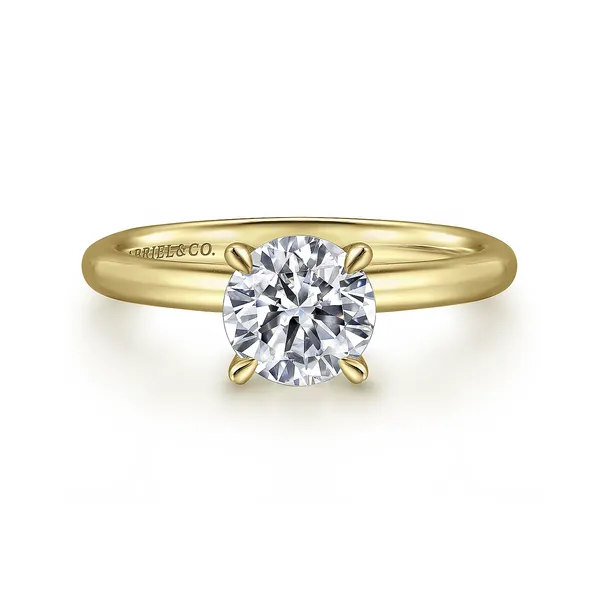 14K Yellow Gold Round Solitaire Engagement Ring Van Adams Jewelers Snellville, GA