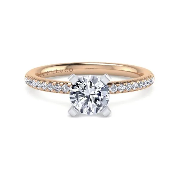 14K Rose Gold Diamond Engagaement Ring Setting Van Adams Jewelers Snellville, GA