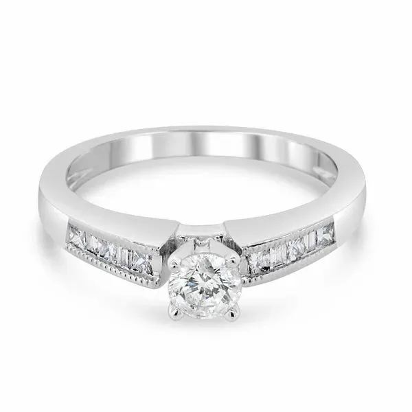 14K White Gold Diamond Engagement Ring Setting Van Adams Jewelers Snellville, GA