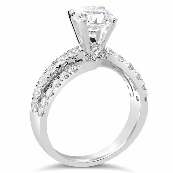 Van Adam's Collection 14K White Gold Diamond Semi-Mount Image 3 Van Adams Jewelers Snellville, GA