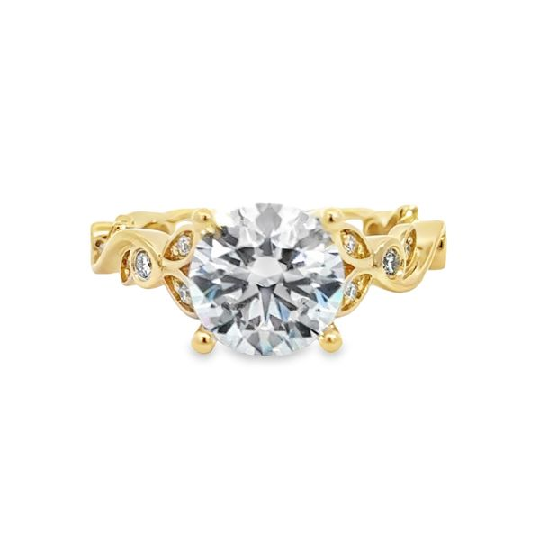 Yellow Gold Diamond Engagement Ring Image 4 Van Adams Jewelers Snellville, GA