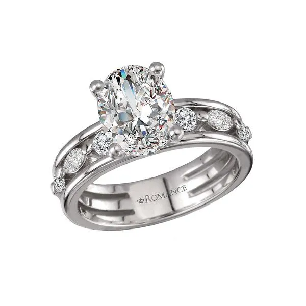 Romance Three Row Semi-Mount Diamond Engagement Ring Van Adams Jewelers Snellville, GA