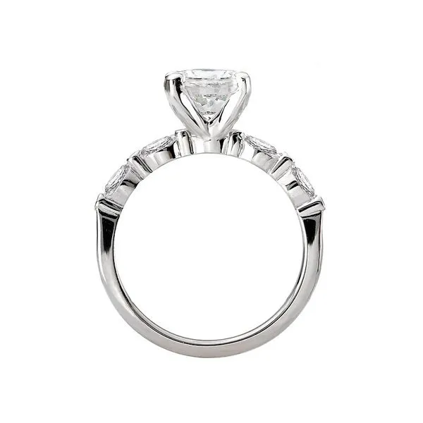 14K White Gold  Diamond Engagement Ring Setting Image 3 Van Adams Jewelers Snellville, GA