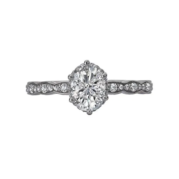 Romance Halo Semi-Mount Diamond Ring Image 4 Van Adams Jewelers Snellville, GA