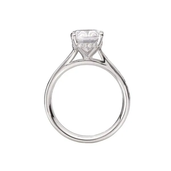 Romance Hidden Halo Semi-Mount Diamond Engagement Ring Image 2 Van Adams Jewelers Snellville, GA