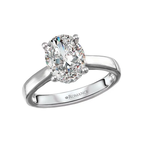 Romance Hidden Halo Semi-Mount Diamond Engagement Ring Van Adams Jewelers Snellville, GA