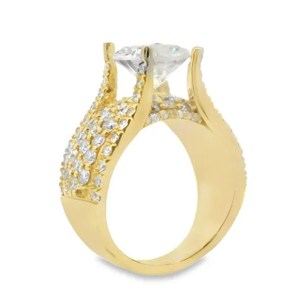 2 CT Yellow Gold Diamond Ring Setting Image 2 Van Adams Jewelers Snellville, GA