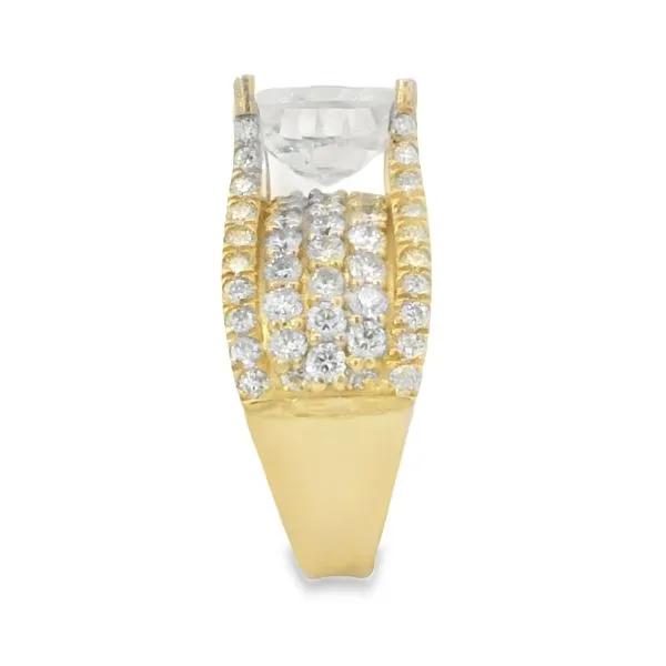 2 CT Yellow Gold Diamond Ring Setting Image 3 Van Adams Jewelers Snellville, GA