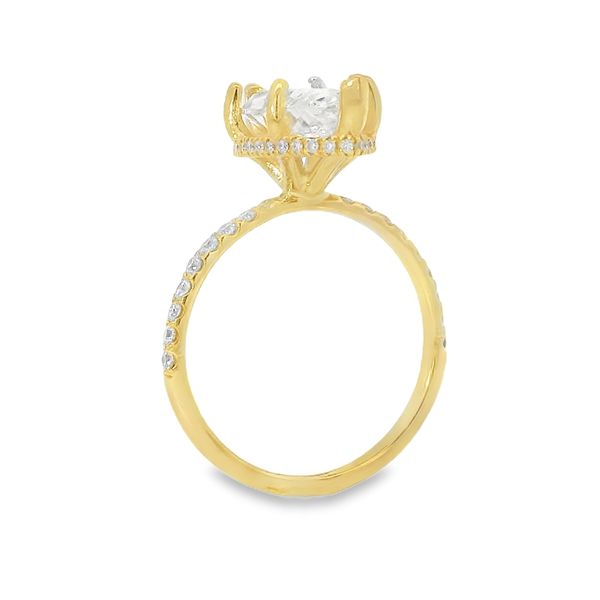 Marquise Hidden Halo Engagement Ring Setting Image 2 Van Adams Jewelers Snellville, GA