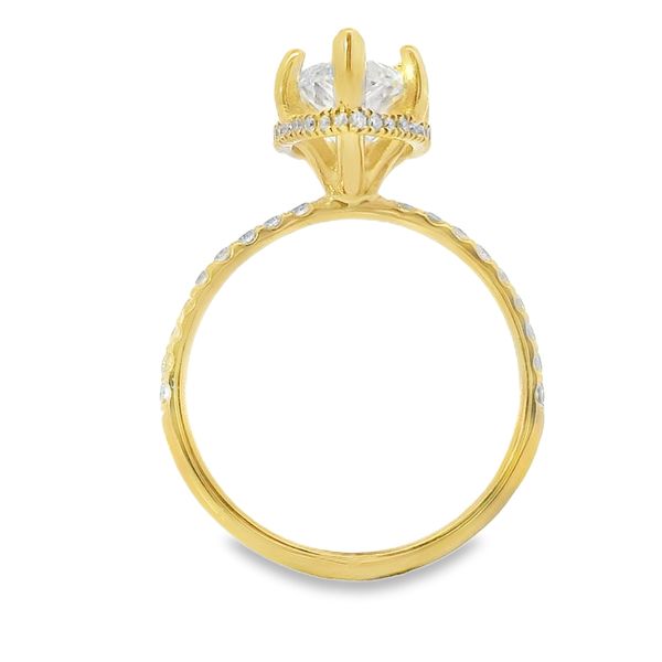 Marquise Hidden Halo Engagement Ring Setting Image 4 Van Adams Jewelers Snellville, GA