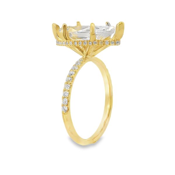 Marquise Hidden Halo Engagement Ring Setting Image 5 Van Adams Jewelers Snellville, GA