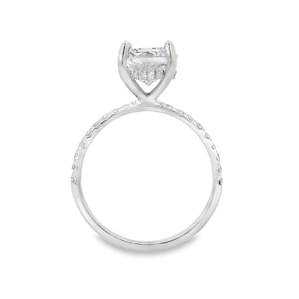 Round Hidden Halo Engagement Ring Setting Image 2 Van Adams Jewelers Snellville, GA