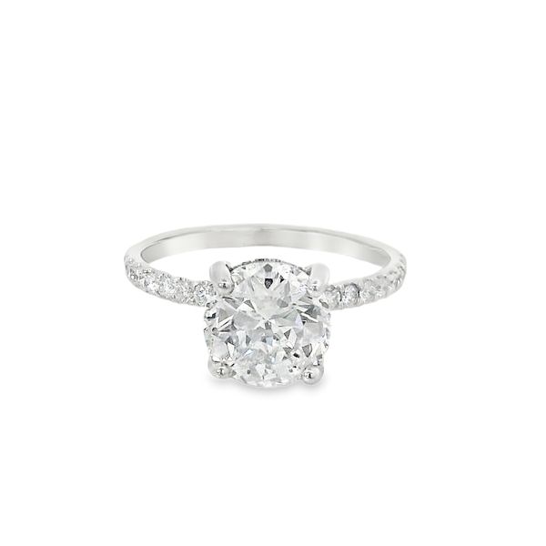 Round Hidden Halo Engagement Ring Setting Van Adams Jewelers Snellville, GA