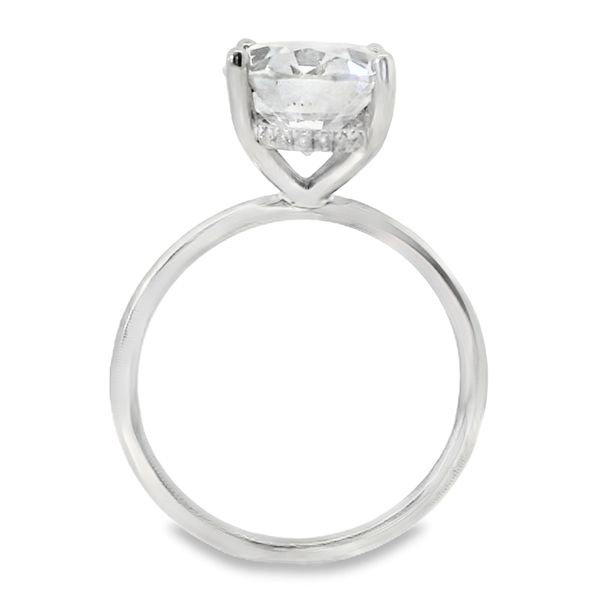 Hidden Halo Oval Engagement Ring Setting Image 2 Van Adams Jewelers Snellville, GA