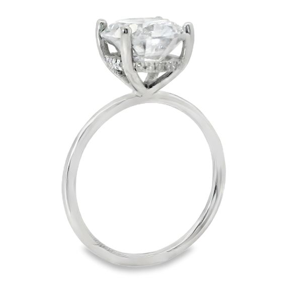 Hidden Halo Oval Engagement Ring Setting Image 3 Van Adams Jewelers Snellville, GA