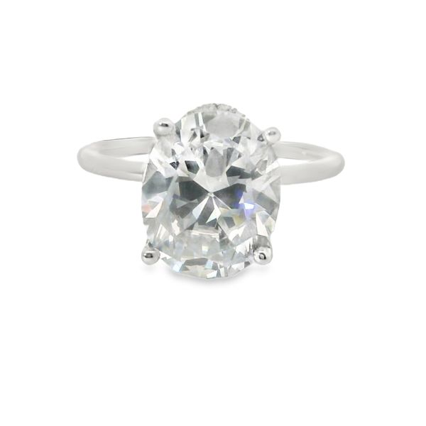 Hidden Halo Oval Engagement Ring Setting Van Adams Jewelers Snellville, GA