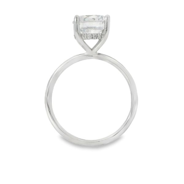 Round Hidden Halo Engagement Ring Setting Image 2 Van Adams Jewelers Snellville, GA