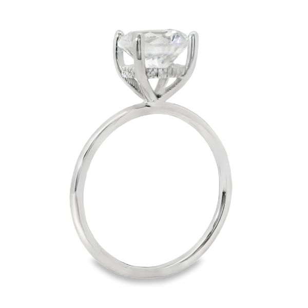 Round Hidden Halo Engagement Ring Setting Image 3 Van Adams Jewelers Snellville, GA