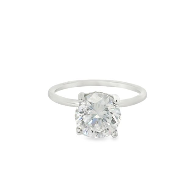 Round Hidden Halo Engagement Ring Setting Van Adams Jewelers Snellville, GA
