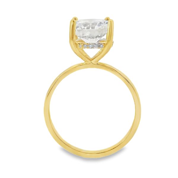 Round Hidden Halo Engagement Ring Setting Image 3 Van Adams Jewelers Snellville, GA