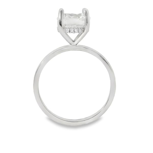 Round Hidden Halo Engagement Ring Setting Image 2 Van Adams Jewelers Snellville, GA