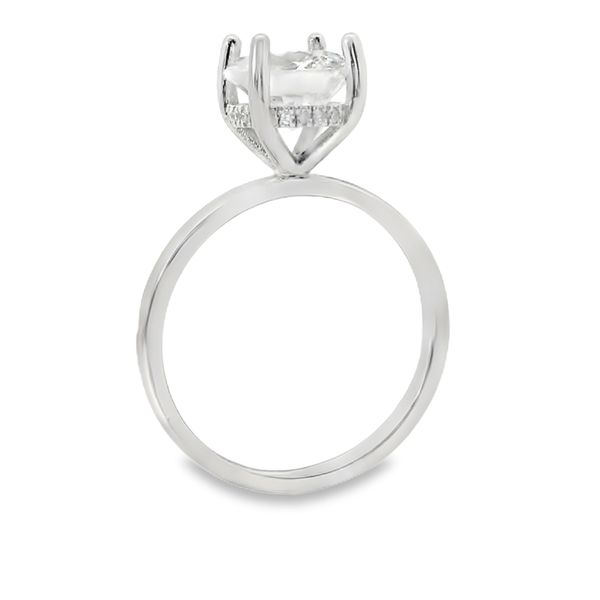 Round Hidden Halo Engagement Ring Setting Image 3 Van Adams Jewelers Snellville, GA