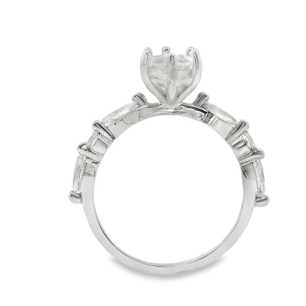 Engagement Ring Setting with Marquise and Round Natural Diamonds Image 2 Van Adams Jewelers Snellville, GA