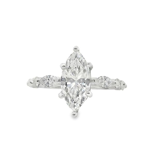 Engagement Ring Setting with Marquise and Round Natural Diamonds Van Adams Jewelers Snellville, GA