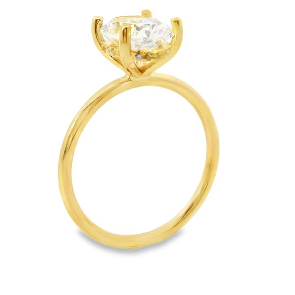 Hidden Halo Oval Diamond Engagement Ring Image 2 Van Adams Jewelers Snellville, GA
