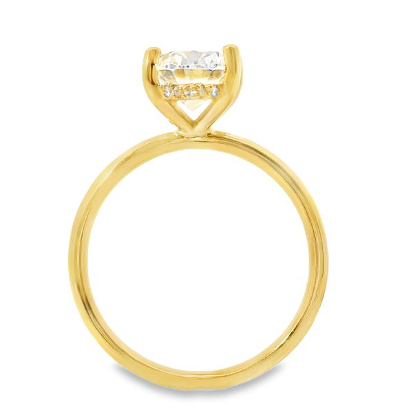 Hidden Halo Oval Diamond Engagement Ring Image 3 Van Adams Jewelers Snellville, GA