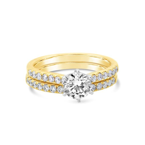 14K Yellow Gold Diamond Semi-Mount Wedding Set Image 2 Van Adams Jewelers Snellville, GA
