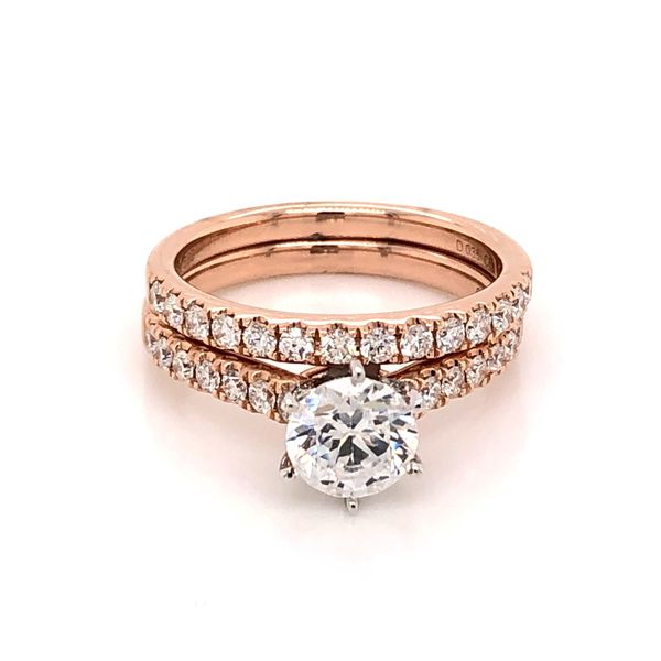 14K Rose Gold Diamond Semi-Mount Wedding Set Van Adams Jewelers Snellville, GA