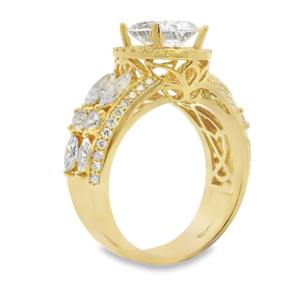 1 1/2 CT Yellow Gold Lab Grown Diamond Setting Image 2 Van Adams Jewelers Snellville, GA