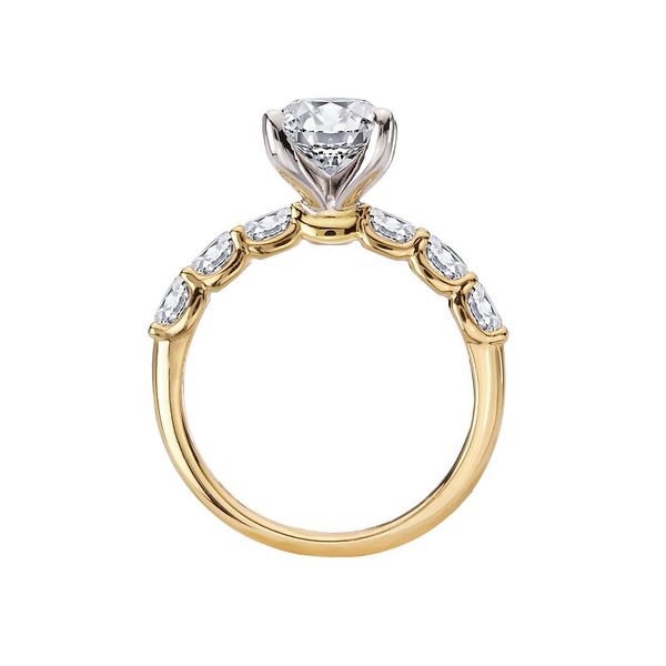Romance 4 Prong Peg Head Semi-Mount Diamond Engagment Ring Image 3 Van Adams Jewelers Snellville, GA