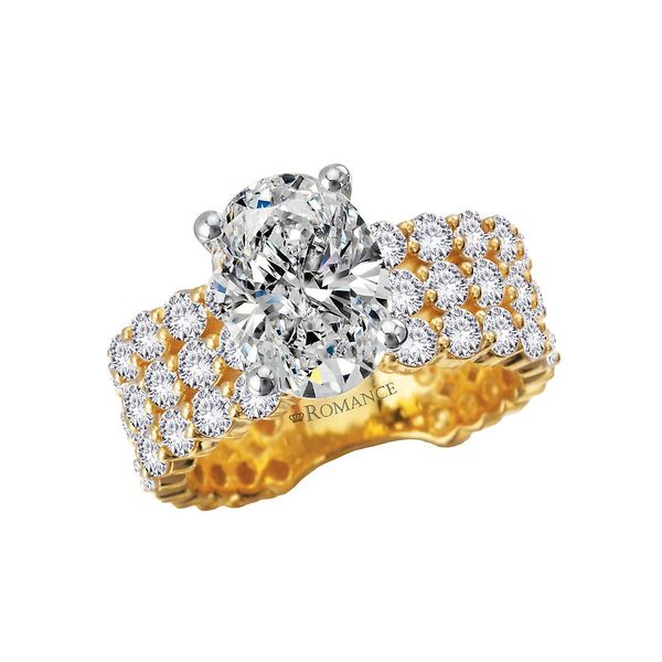 Romance Triple Row Band Semi-Mount Engagement Ring Van Adams Jewelers Snellville, GA