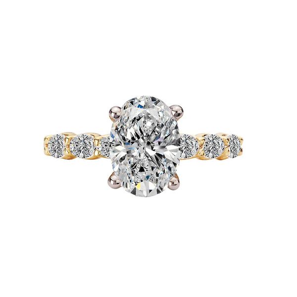 Romance 4 Prong Peg Head Semi-Mount Diamond Engagment Ring Image 4 Van Adams Jewelers Snellville, GA