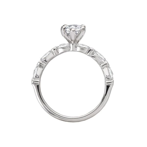 Romance Three Row Semi-Mount Diamond Engagement Ring Image 2 Van Adams Jewelers Snellville, GA