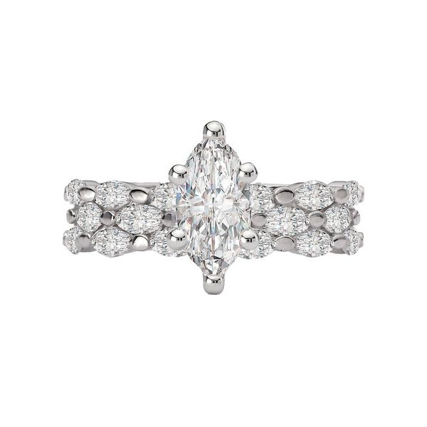 Romance Three Row Semi-Mount Diamond Engagement Ring Image 4 Van Adams Jewelers Snellville, GA