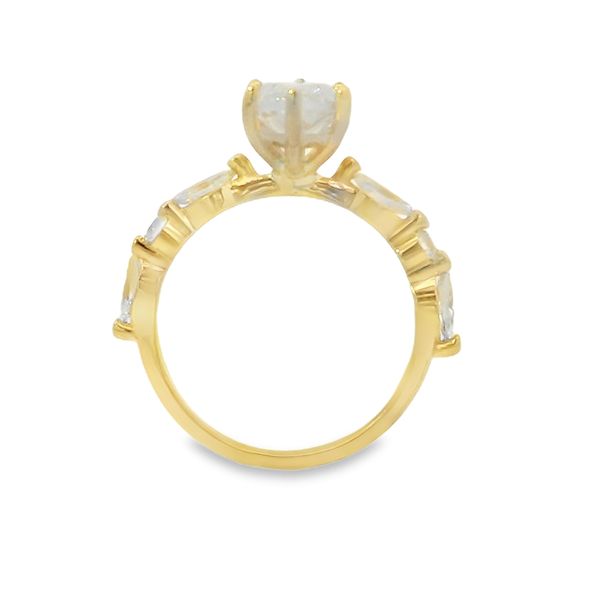 14K Yellow Gold Lab Grown Diamond Marquise Setting Image 2 Van Adams Jewelers Snellville, GA