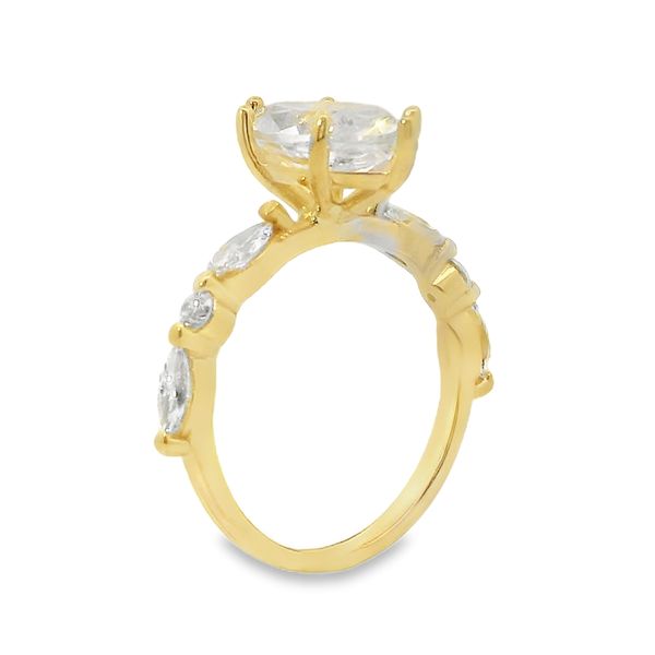 14K Yellow Gold Lab Grown Diamond Marquise Setting Image 3 Van Adams Jewelers Snellville, GA