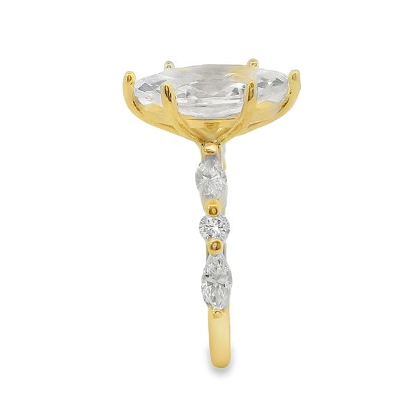 14K Yellow Gold Lab Grown Diamond Marquise Setting Image 4 Van Adams Jewelers Snellville, GA