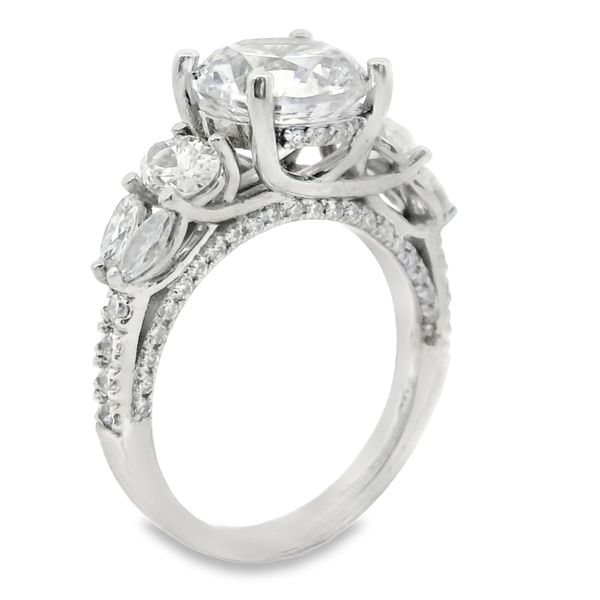 Vintage Style Lab Grown Diamond Ring Setting Image 3 Van Adams Jewelers Snellville, GA