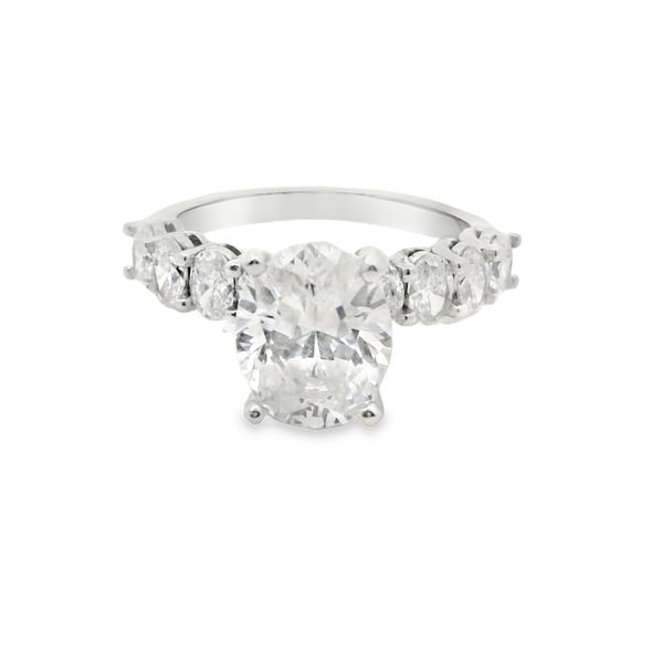 Oval Lab Grown Diamond Ring Setting Image 2 Van Adams Jewelers Snellville, GA