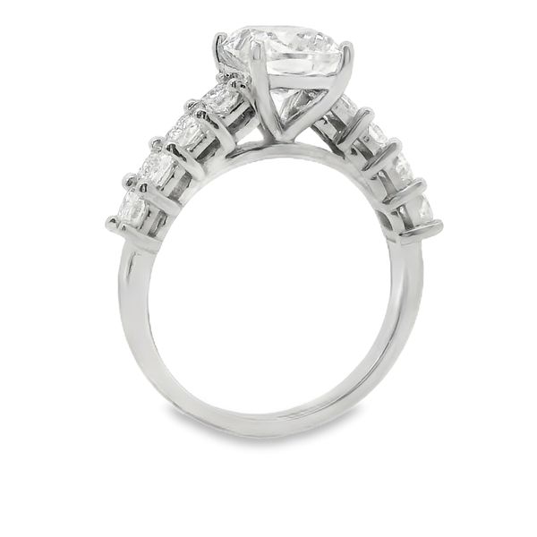 Lab Grown Diamond Ring Setting with Radiants Image 3 Van Adams Jewelers Snellville, GA