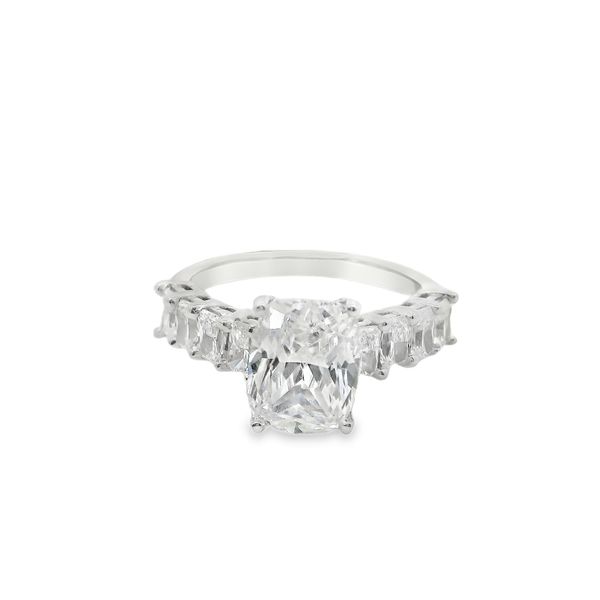 Lab Grown Diamond Ring Setting with Radiants Van Adams Jewelers Snellville, GA