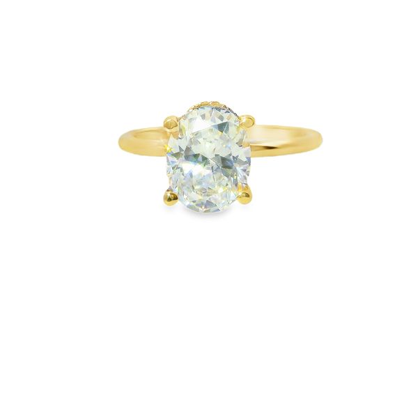 14K Yellow Gold Lab Grown Diamond Hidden Halo Setting Van Adams Jewelers Snellville, GA
