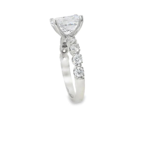 14K White Gold Lab Grown Diamond Engagement Ring Setting Image 2 Van Adams Jewelers Snellville, GA