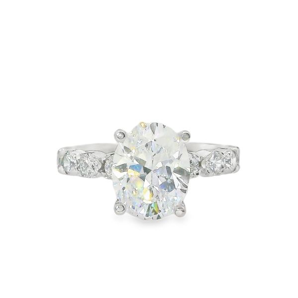 14K White Gold Lab Grown Diamond Engagement Ring Setting Van Adams Jewelers Snellville, GA