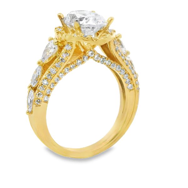 14K Yellow Gold Lab Grown Diamond Ring Setting Image 2 Van Adams Jewelers Snellville, GA